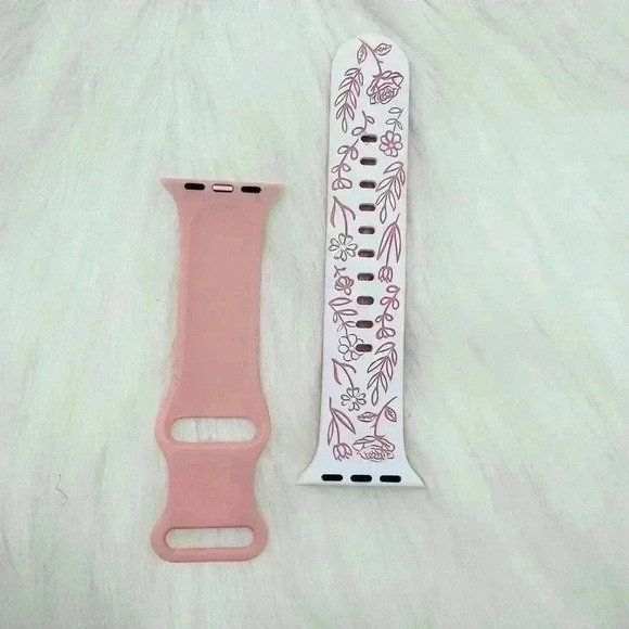 Pink Dream Bundle Dual Power pouch Wristlet w/ Pink Floral Band for Apple Watch - Picture 9 of 10